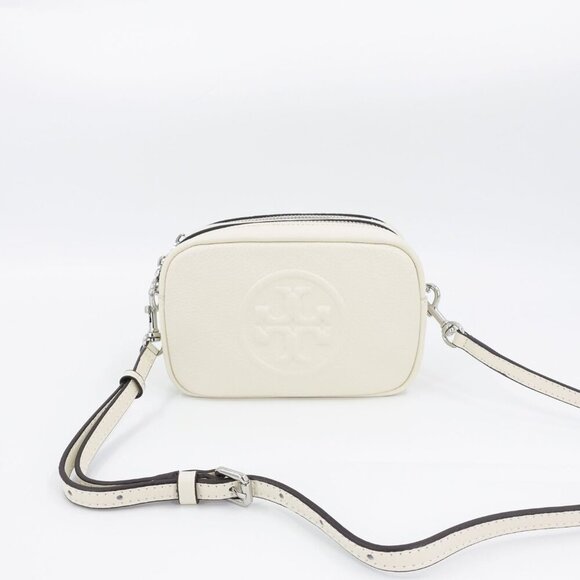 Tory Burch Perry Bombé Mini Bag White Cream OS - Picture 8 of 14